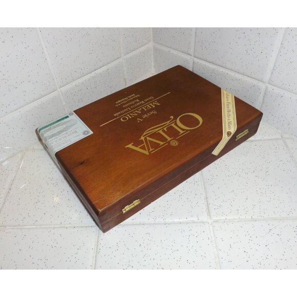 Vintage Oliva Wood Cigar Box stash box wooden jewelry box trinket box - Picture 6 of 12